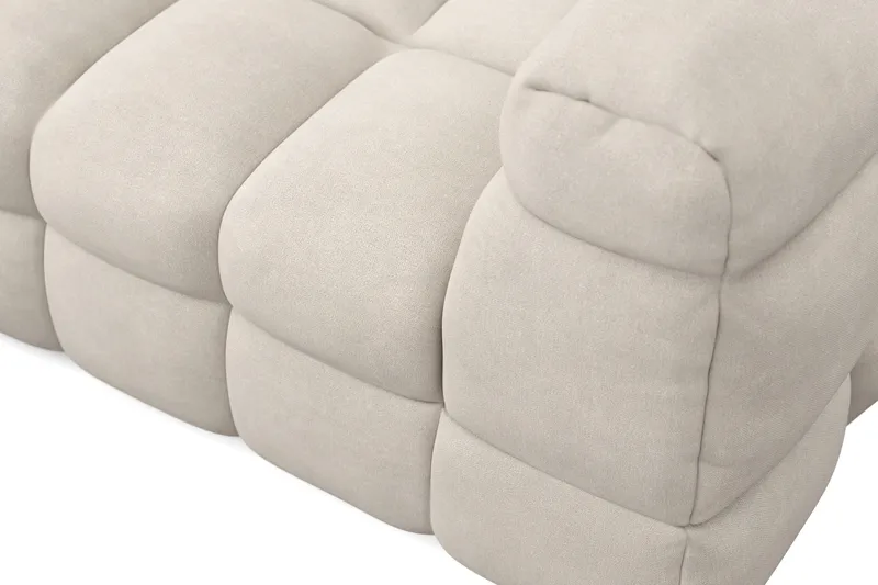 Elise 4-sits Bubblig Soffa med Divan Vänster - Beige - Products - Möbler - Soffa - Divansoffa & schäslongsoffa - 4 sits soffa med divan