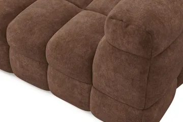 Elise 4-sits Bubblig Soffa med Divan Vänster - Brun - Products - Möbler - Soffa - Divansoffa & schäslongsoffa - 4 sits soffa med divan