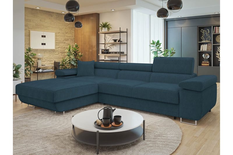 Gabina Soffa med Divan 3-sits - Blå - Products - Möbler - Soffa - Divansoffa & schäslongsoffa - 3 sits soffa med divan