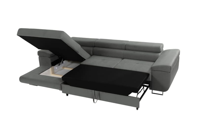 Gabina Soffa med Divan 3-sits - Svart - Products - Möbler - Soffa - Divansoffa & schäslongsoffa - 3 sits soffa med divan