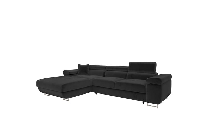 Gabina Soffa med Divan 3-sits - Svart - Products - Möbler - Soffa - Divansoffa & schäslongsoffa - 3 sits soffa med divan
