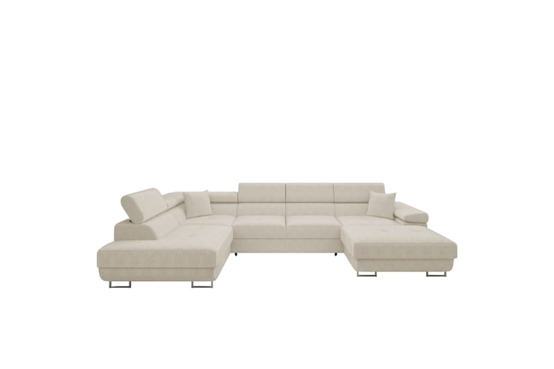 Gabina Soffa med Divan och Schäslong 4-sits - Beige - Products - Möbler - Soffa - Divansoffa & schäslongsoffa - 4 sits soffa med divan