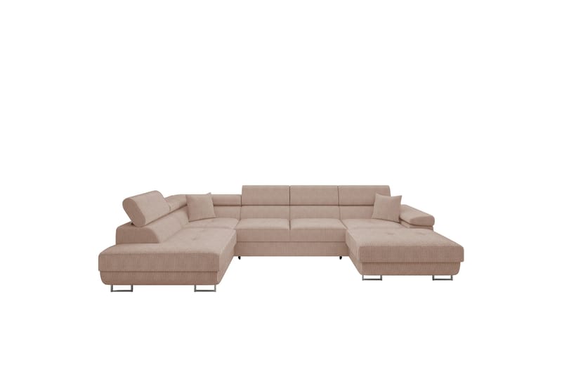 Gabina Soffa med Divan och Schäslong 4-sits, Rosa
