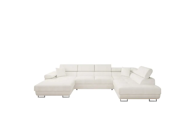 Gabina Soffa med Divan och Schäslong 4-sits - Vit - Products - Möbler - Soffa - Divansoffa & schäslongsoffa - 4 sits soffa med divan