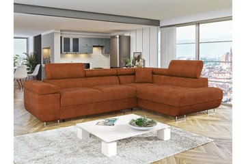 Gabina Soffa med Schäslong 3-sits - Orange - Products - Möbler - Soffa - Divansoffa & schäslongsoffa - 3 sits soffa med divan