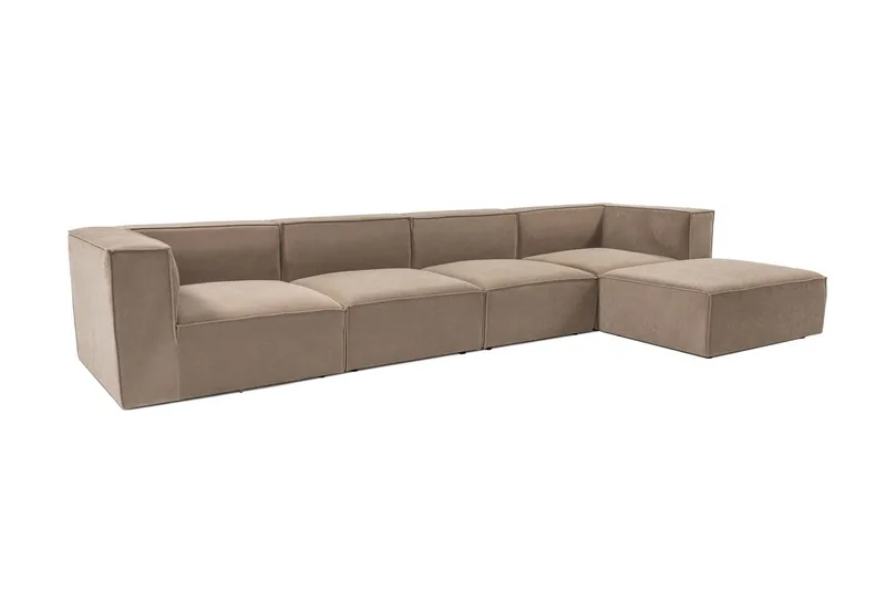 Gregor Soffa med Divan 4-sits - Cappucino - Products - Möbler - Soffa - Divansoffa & schäslongsoffa - 4 sits soffa med divan