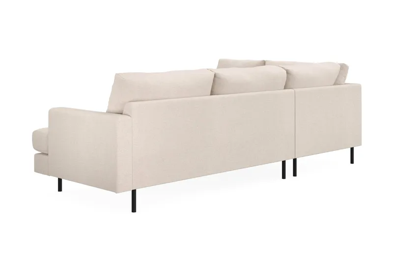 Menard Compact 4-sits Vänstervänd L-formad Schäslongsoffa i Tyg - Beige - Products - Möbler - Soffa - Divansoffa & schäslongsoffa - 4 sits soffa med divan