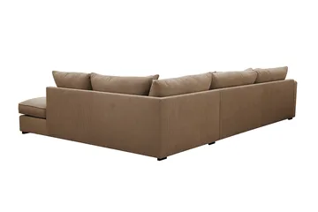 Rossita Lyx 4-sits Extra djup Soffa med Schäslong Höger - Brun Manchester - Products - Möbler - Soffa - Divansoffa & schäslongsoffa - 4 sits soffa med divan