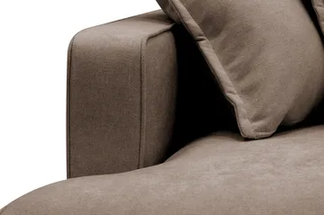 Rossita Lyx 4-sits Extra djup Soffa med Schäslong Höger - Brun Tyg - Products - Möbler - Soffa - Divansoffa & schäslongsoffa - 4 sits soffa med divan