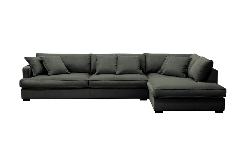 Rossita Lyx 4-sits Extra djup Soffa med Schäslong Höger, Mörkgrön Manchester