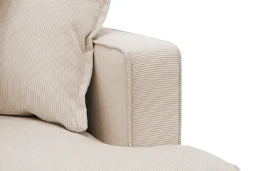 Rossita Lyx 4-sits Extra djup Soffa med Schäslong Vänster - Beige Manchester - Products - Möbler - Soffa - Divansoffa & schäslongsoffa - 4 sits soffa med divan
