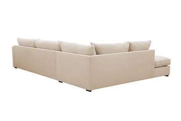 Rossita Lyx 4-sits Extra djup Soffa med Schäslong Vänster - Beige Manchester - Products - Möbler - Soffa - Divansoffa & schäslongsoffa - 4 sits soffa med divan