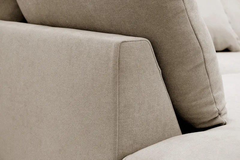 Rossita Lyx 4-sits Extra djup Soffa med Schäslong Vänster - Brun Tyg - Products - Möbler - Soffa - Divansoffa & schäslongsoffa - 4 sits soffa med divan