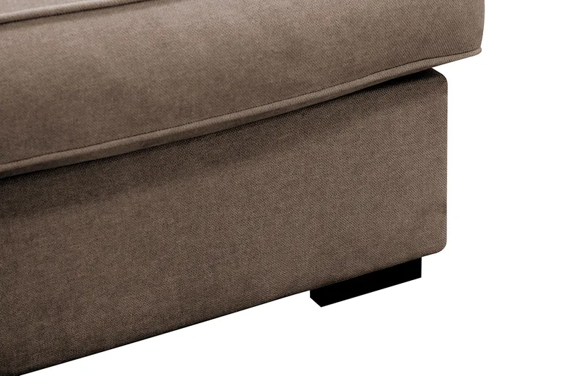 Rossita Lyx 4-sits Extra djup Soffa med Schäslong Vänster - Brun Tyg - Products - Möbler - Soffa - Divansoffa & schäslongsoffa - 4 sits soffa med divan