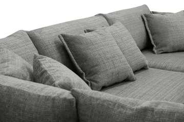 Rossita Lyx 4-sits Extra djup Soffa med Schäslong Vänster - Grå Chenille - Products - Möbler - Soffa - Divansoffa & schäslongsoffa - 4 sits soffa med divan