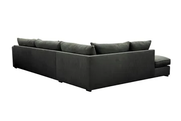 Rossita Lyx 4-sits Extra djup Soffa med Schäslong Vänster - Mörkgrön Manchester - Products - Möbler - Soffa - Divansoffa & schäslongsoffa - 4 sits soffa med divan