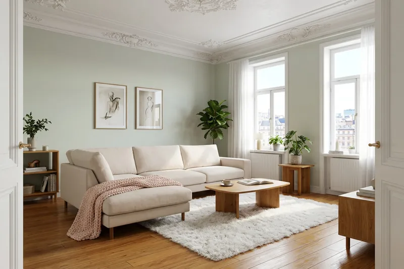 Scandi Djup 4-sits Soffa med Schäslong Vänster i Manchester - Beige - Products - Möbler - Soffa - Divansoffa & schäslongsoffa - 4 sits soffa med divan