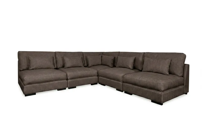 Dubai Hörnsoffa Extra Djup i Chenille - Mörkbrun - Products - Möbler - Soffa - Hörnsoffa