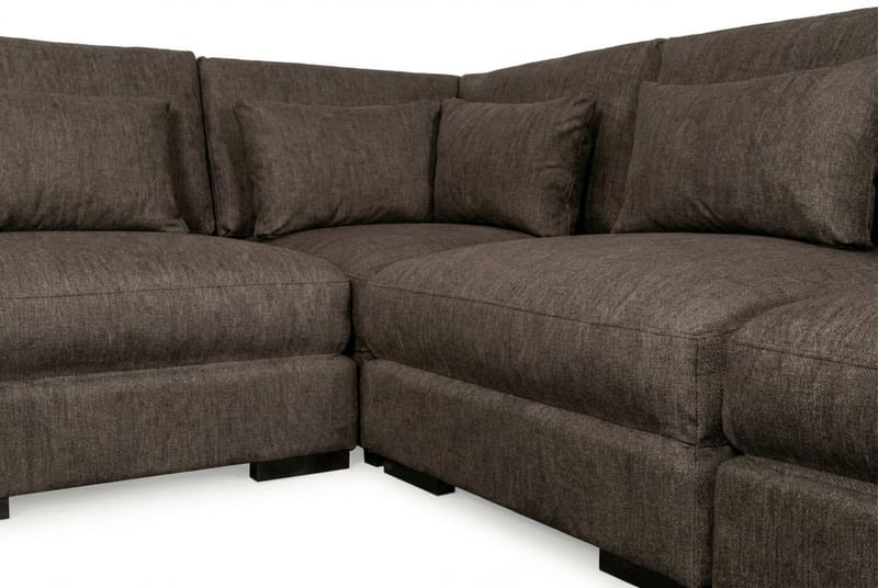 Dubai Hörnsoffa Extra Djup i Chenille - Mörkbrun - Products - Möbler - Soffa - Hörnsoffa