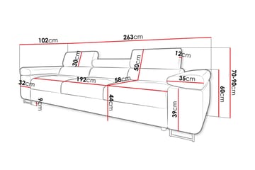 Gabina Soffa 3-sits - Blå - Products - Möbler - Soffa - 3 sits soffa