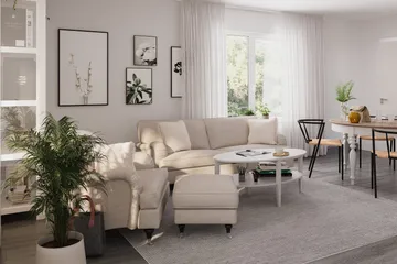 Howard Classic 3-sits Tygsoffa - Beige - Products - Möbler - Soffa - 3 sits soffa