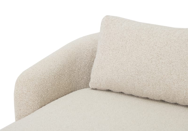 Milano 5-sits Rundad Vänstervänd L-soffa med Låg Rygg i Beige Boucle - Beige - Products - Möbler - Soffa - Divansoffa & schäslongsoffa