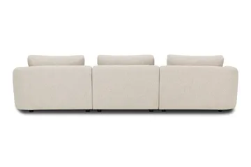 Milano 5-sits Rundad Vänstervänd L-soffa med Låg Rygg i Beige Boucle - Beige - Products - Möbler - Soffa - Divansoffa & schäslongsoffa