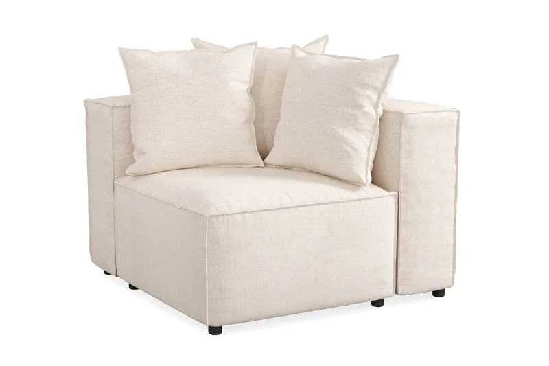 Cubo 1-sits Högermodul i Tyg 108 cm bred, Beige
