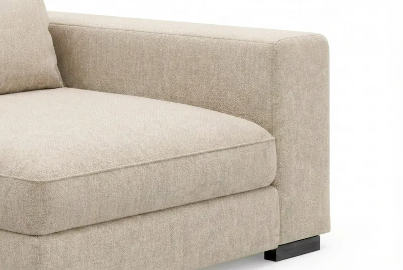 Dubai Armstöd Höger i Chenille - Beige - Products - Möbler - Soffa - Modulsoffa - Övriga moduler till modulsoffa