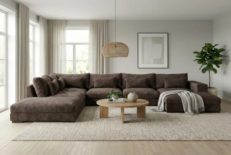 Dubai Armstöd Höger i Tyg - Mörkbrun - Products - Möbler - Soffa - Modulsoffa - Övriga moduler till modulsoffa