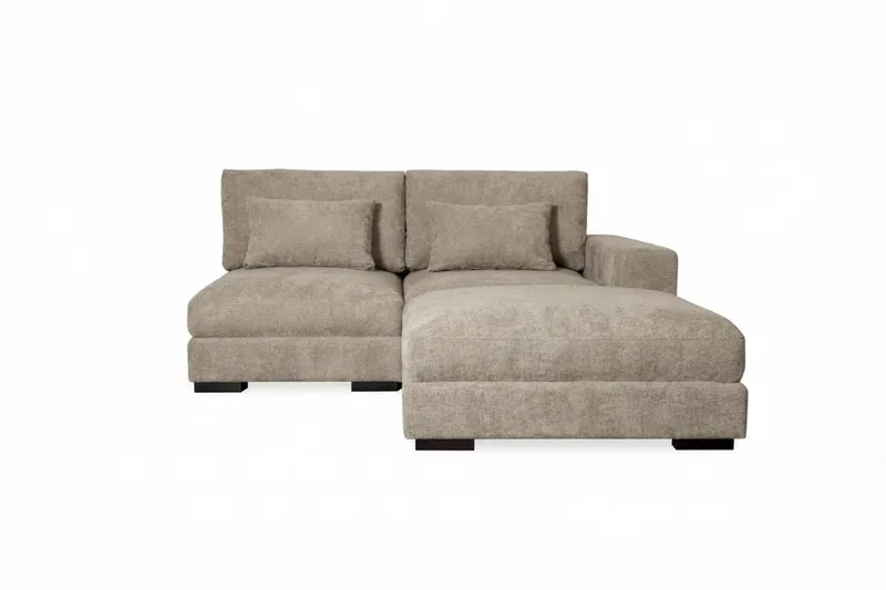 Dubai Divansoffa Höger Extra Djup i Chenille - Brun - Products - Möbler - Soffa - Modulsoffa - Komplett modulsoffa
