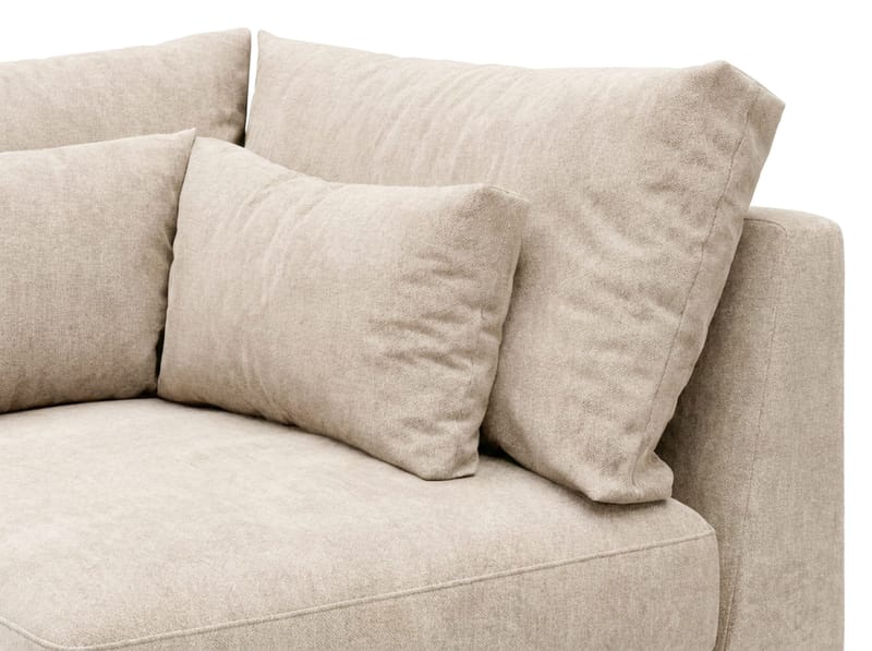 Dubai Hörnmodul i Chenille Extra Djup - Beige - Products - Möbler - Soffa - Modulsoffa - Hörnmodul