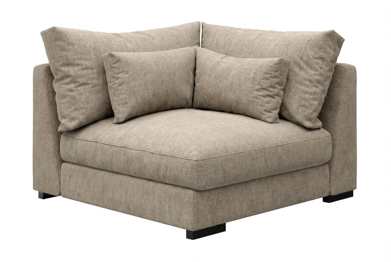 Dubai Hörnmodul i Tyg Extra Djup - Beige/Grå - Products - Möbler - Soffa - Modulsoffa - Hörnmodul