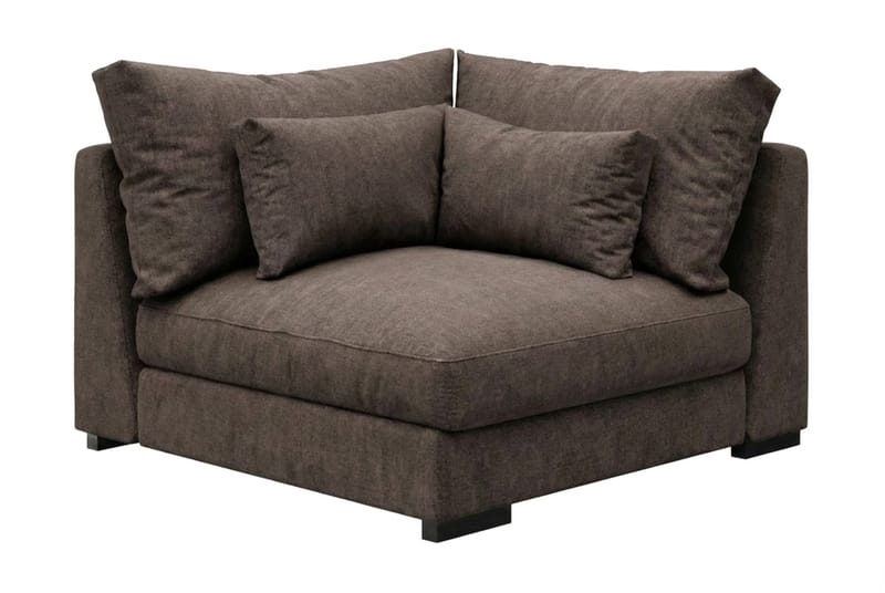 Dubai Hörnmodul i Tyg Extra Djup - Mörkbrun - Products - Möbler - Soffa - Modulsoffa - Hörnmodul