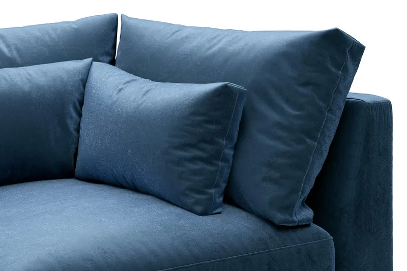 Dubai Hörnmodul Sammet - Blå - Products - Möbler - Soffa - Modulsoffa - Hörnmodul