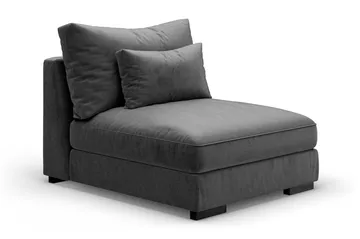 Dubai Mittmodul Sammet Extra Djup - Mörkgrå - Products - Möbler - Soffa - Modulsoffa - Mittmodul
