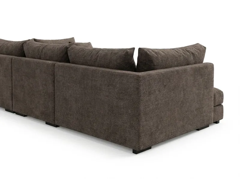 Dubai Stor U Soffa modul med Divan Vänster Extra Djup i Chenille - Mörkbrun - Products - Möbler - Soffa - Modulsoffa - Komplett modulsoffa