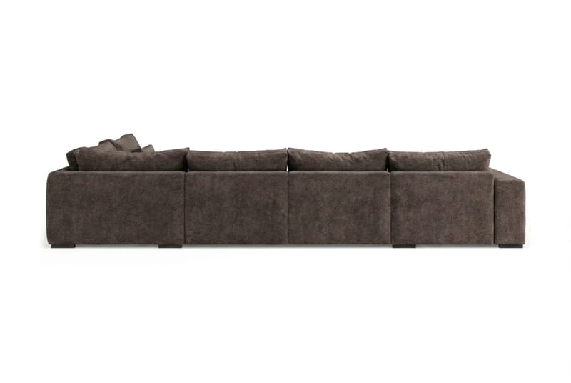 Dubai Stor U Soffa modul med Divan Vänster Extra Djup i Chenille - Mörkbrun - Products - Möbler - Soffa - Modulsoffa - Komplett modulsoffa
