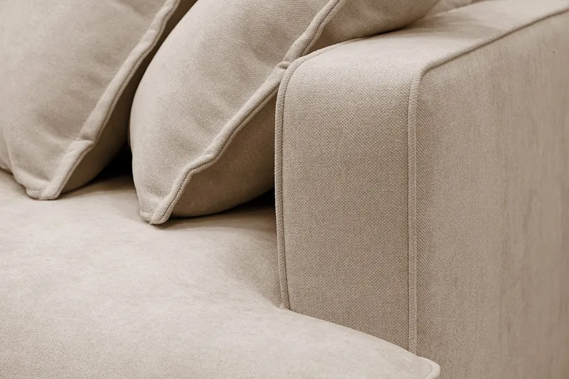 Rossita Lyx 3-sits Extra djup Soffa i Tyg - Ljusbrun - Products - Möbler - Soffa - 3 sits soffa