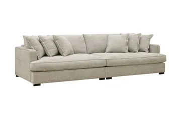 Rossita Lyx 4-sits Extra djup Soffa i Chenille - Grå / Beige - Products - Möbler - Soffa - 4 sits soffa