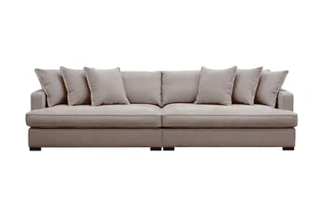 Rossita Lyx 4-sits Extra djup Soffa i Chenille - Grå / Brun - Products - Möbler - Soffa - 4 sits soffa