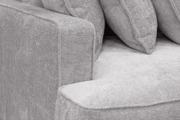 Rossita Lyx 4-sits Extra djup Soffa i Chenille - Grå - Products - Möbler - Soffa - 4 sits soffa