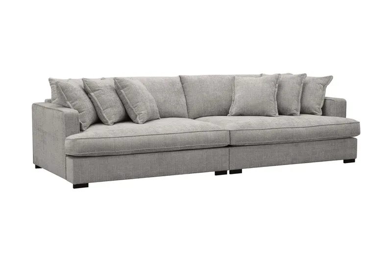 Rossita Lyx 4-sits Extra djup Soffa i Chenille - Ljusgrå - Products - Möbler - Soffa - 4 sits soffa