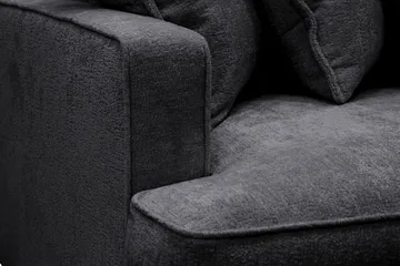 Rossita Lyx 4-sits Extra djup Soffa i Chenille - Svart - Products - Möbler - Soffa - 4 sits soffa