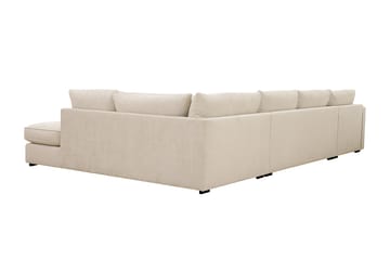 Rossita Lyx 5-sits Vänstervänd U-formad Extra djup Soffa med Divan och Schäslong i Chenille - Beige - Products - Möbler - Soffa - U-soffa