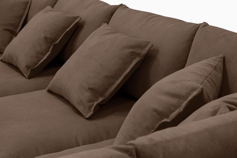 Rossita Lyx 5-sits Vänstervänd U-formad Extra djup Soffa med Divan och Schäslong i Manchester - Mörkbrun - Products - Möbler - Soffa - U-soffa