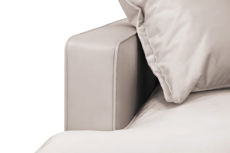 Rossita Lyx 5-sits Vänstervänd U-formad Extra djup Soffa med Divan och Schäslong i Sammet - Beige - Products - Möbler - Soffa - Sammetssoffa