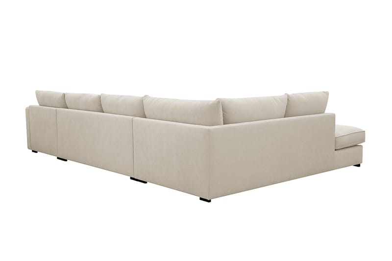 Rossita Lyx 5-sits Vänstervänd U-formad Extra djup Soffa med Divan och Schäslong i Tyg - Beige - Products - Möbler - Soffa - U-soffa