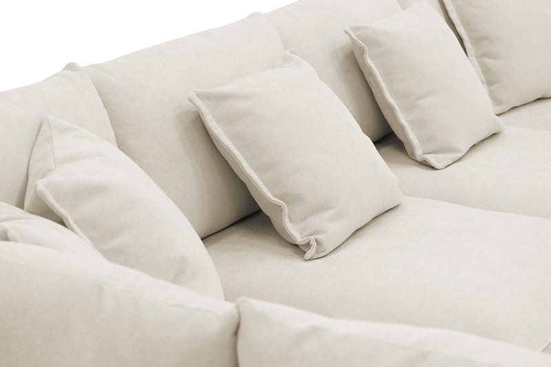 Rossita Lyx 5-sits Vänstervänd U-formad Extra djup Soffa med Divan och Schäslong i Tyg - Beige - Products - Möbler - Soffa - U-soffa