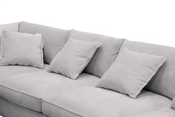 Rossita Lyx 6-sits Högervänd U-formad Extra djup Soffa med Divan och Schäslong i Chenille - Grå - Products - Möbler - Soffa - U-soffa